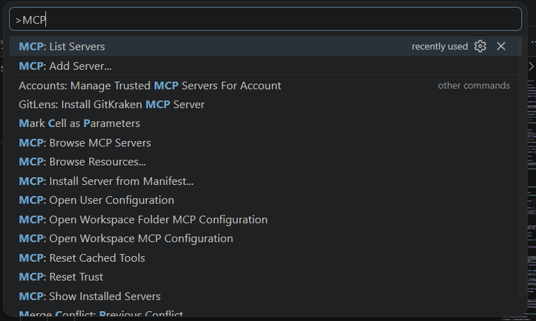 VS Code MCP Add Server command